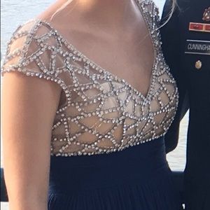 Formal Navy/champagne gown